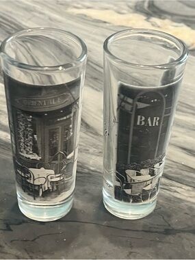 Cerve Italian Shot Glasses Cafeteria Theme Set Of 2